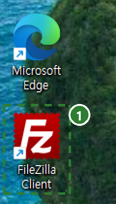 Desktop Icon을 체크하고 설치하면 바탕화면에 생기는 FileZilla Client 바로가기 아이콘